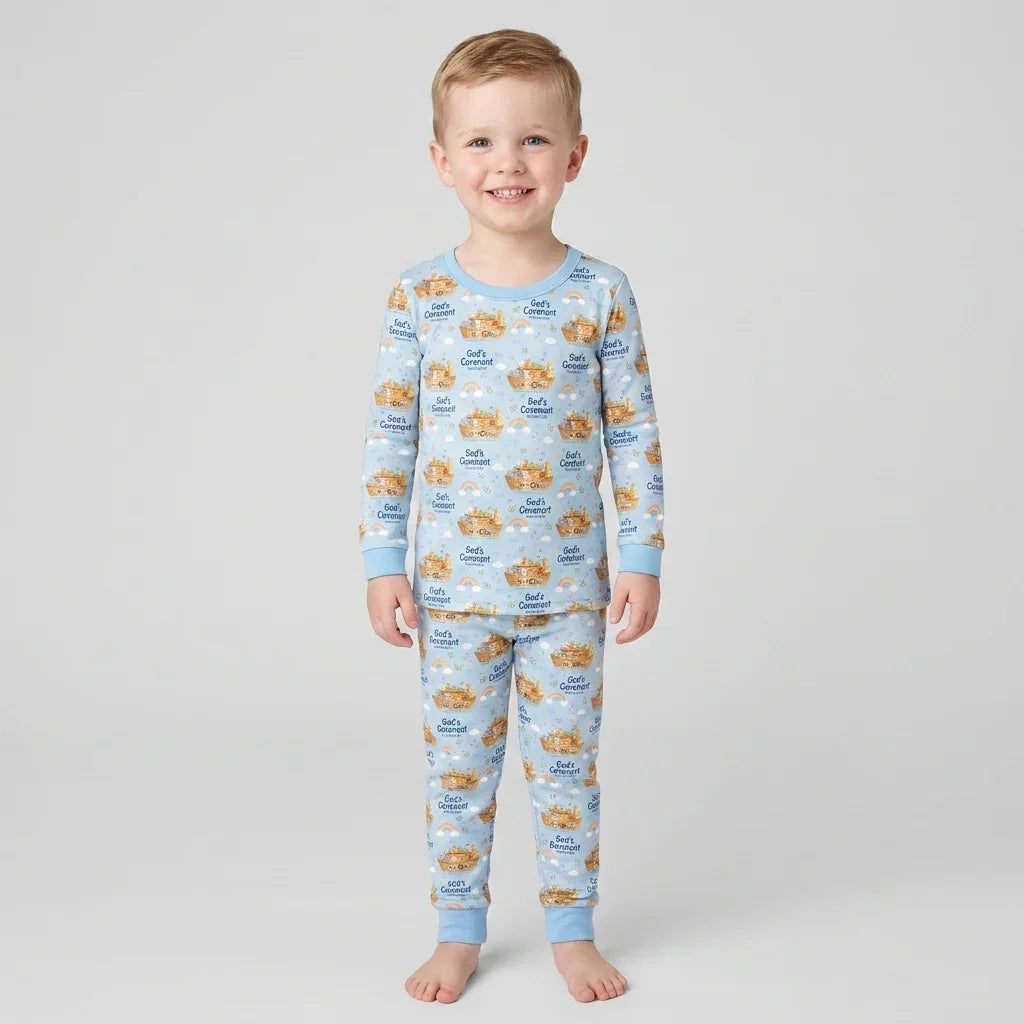 Template Bamboo Two Piece Long Sleeve Pyjamas Set