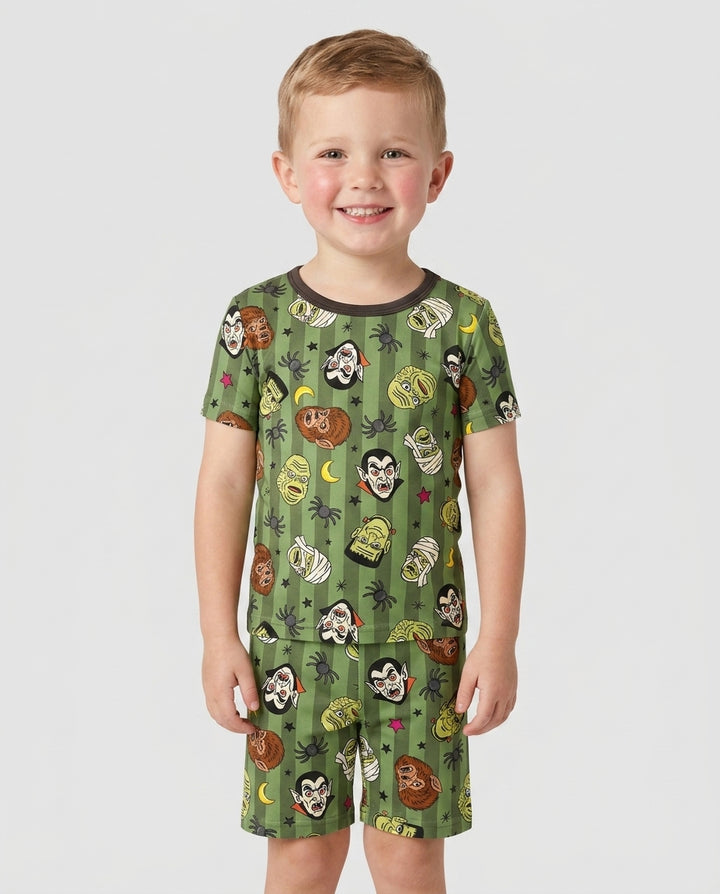 Template Bamboo Two Piece Short Sleeve Shorts Pyjamas Set