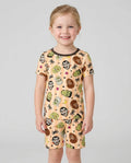 Template Bamboo Two Piece Short Sleeve Shorts Pyjamas Set