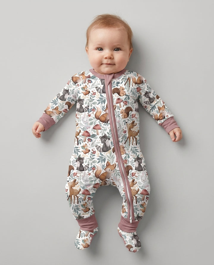Whimsical Woodland Friends Bamboo Convertible Zippy