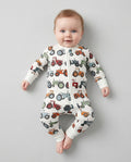 Tiny Tractors Bamboo Convertible Zippered Romper