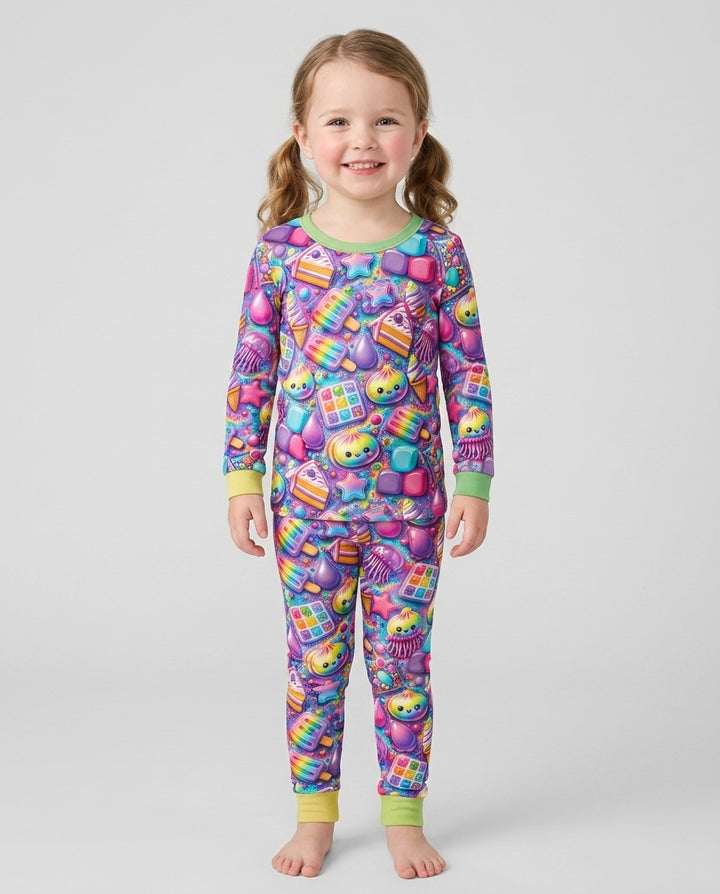 Squishy Party Bamboo Two Piece Long Sleeve Pajama Set