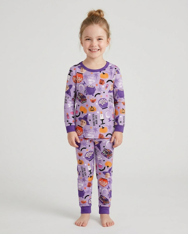 Halloween Little Witch Bamboo Two Piece Long Sleeve Pajama Set