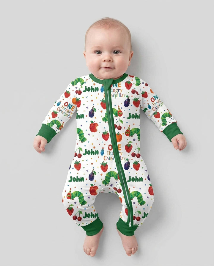 Custom Name And Age Hungry Caterpillar Bamboo Convertible Zippy