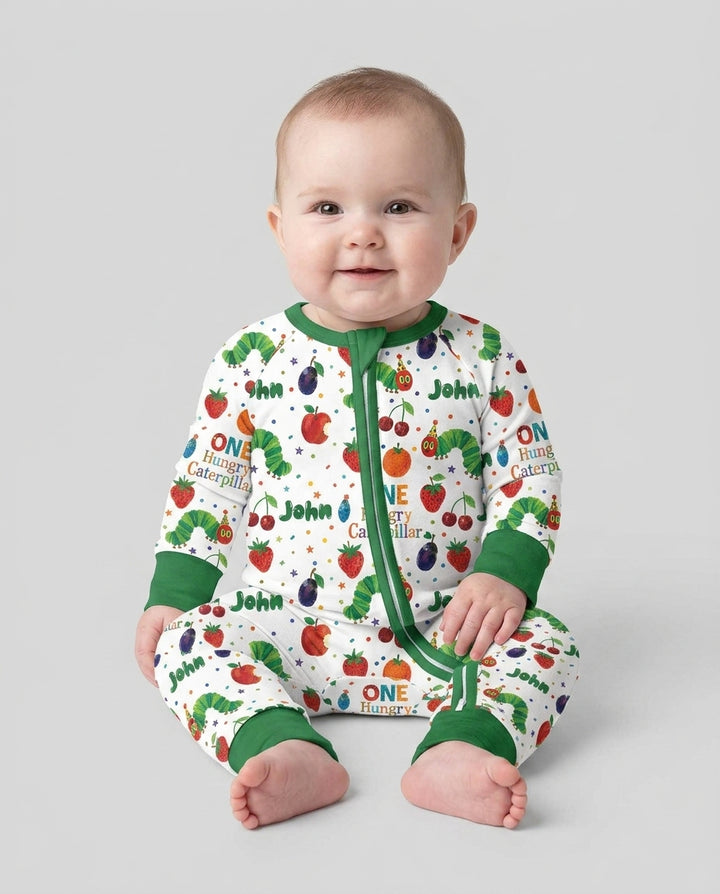 Custom Name And Age Hungry Caterpillar Bamboo Convertible Zippy