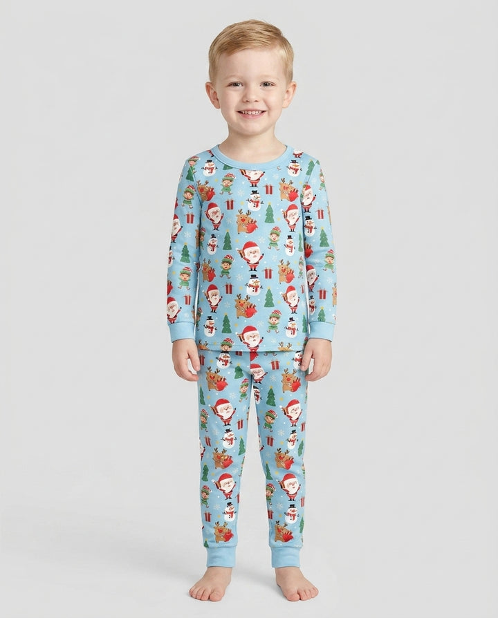 Jolly Holiday Friends Bamboo Two Piece Long Sleeve Pajama Set