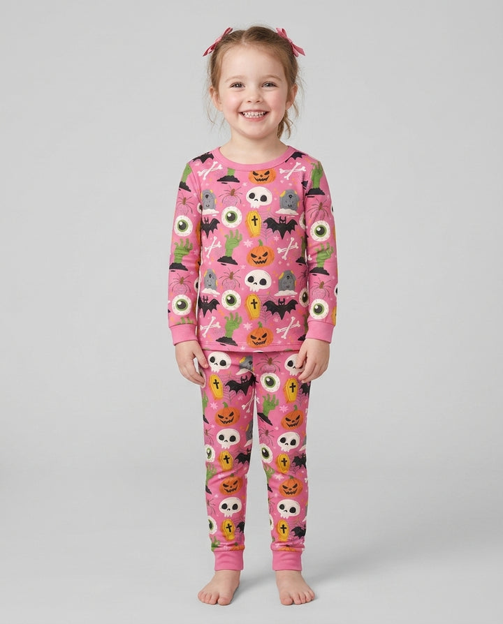 Little Monsters Bamboo Two Piece Long Sleeve Pyjamas Set For Halloween