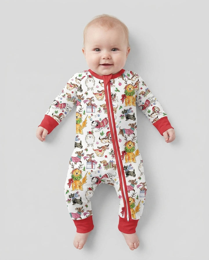 Festive Christmas Pups Bamboo Convertible Zippy