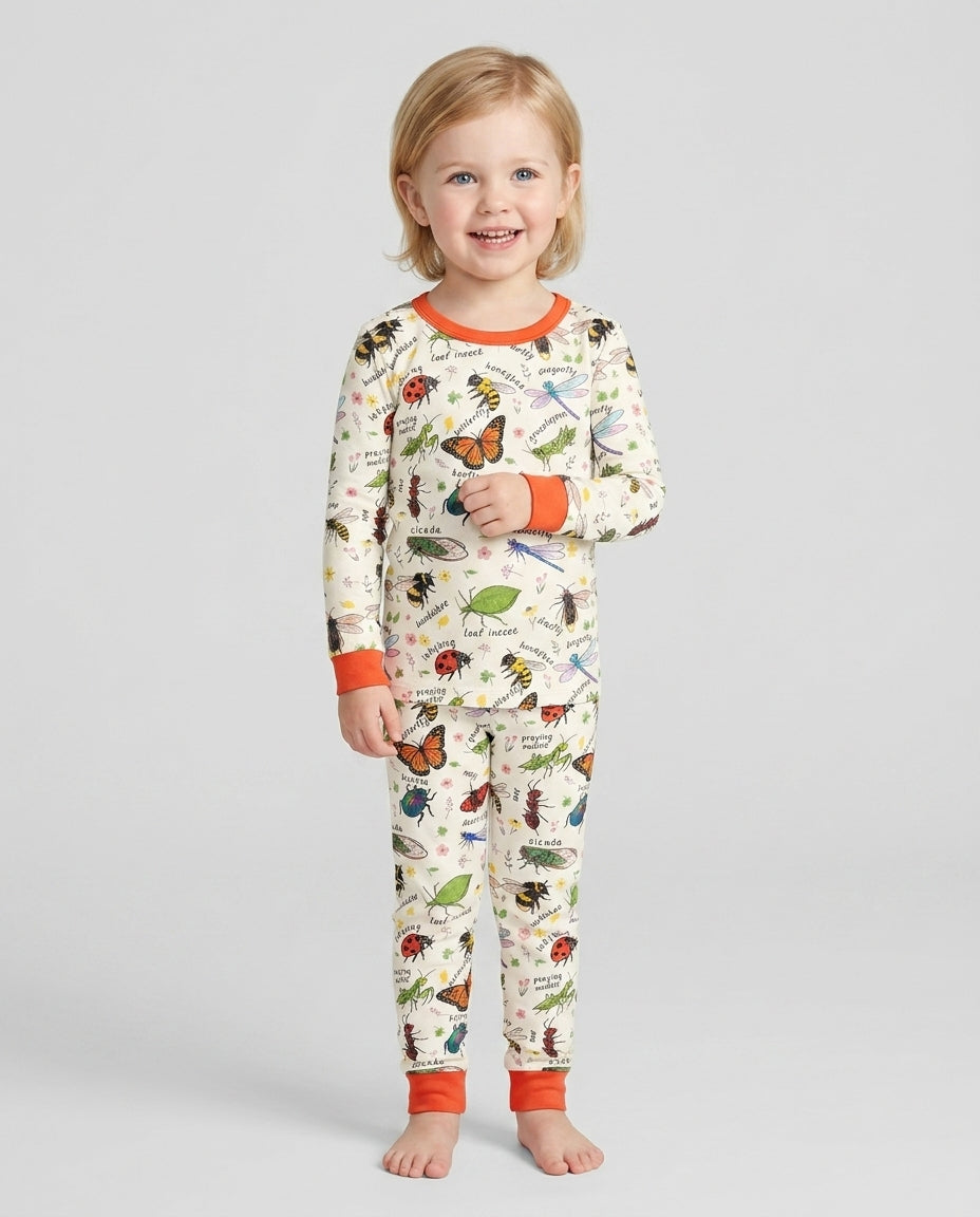 Bug Learning Bamboo Two Piece Long Sleeve Pajama Set