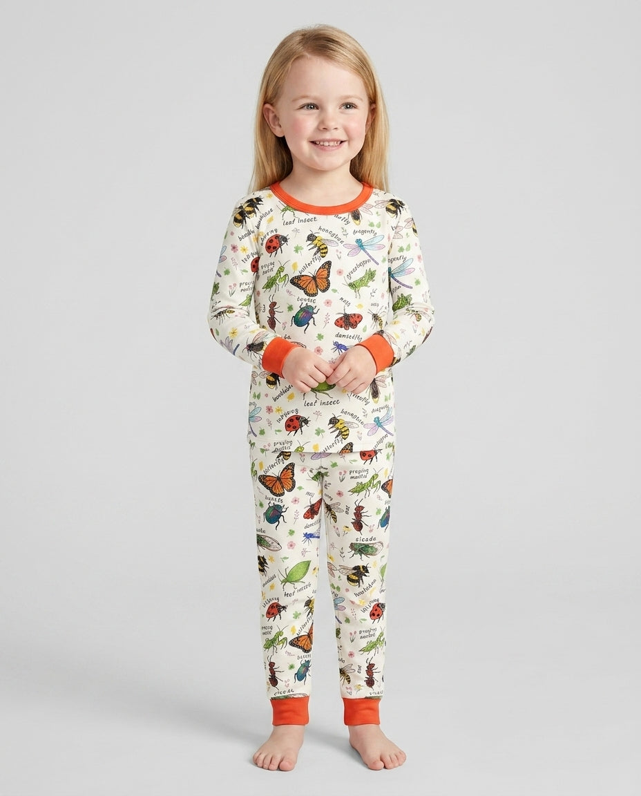Bug Learning Bamboo Two Piece Long Sleeve Pajama Set