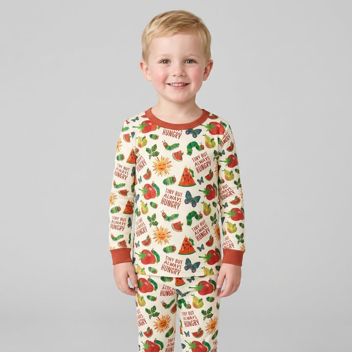 Tiny But Always Hungry Caterpillar Bamboo Two Piece Long Sleeve Pajama Set