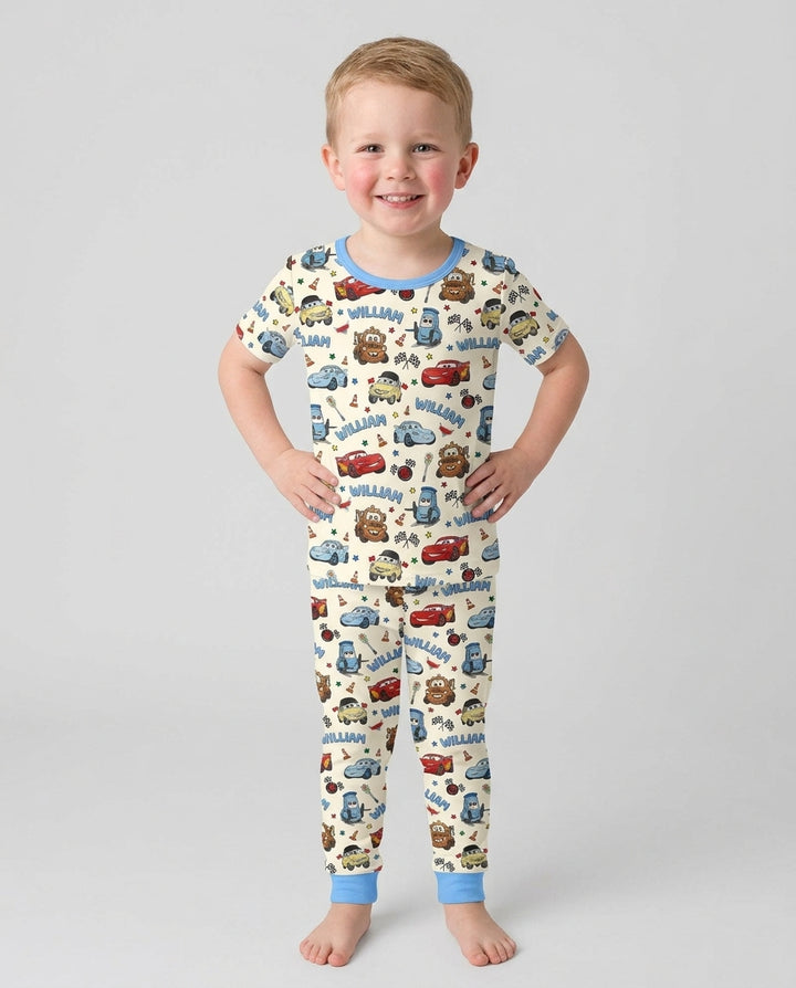 CUSTOM Template Bamboo Two Piece Short Sleeve Pyjamas Set