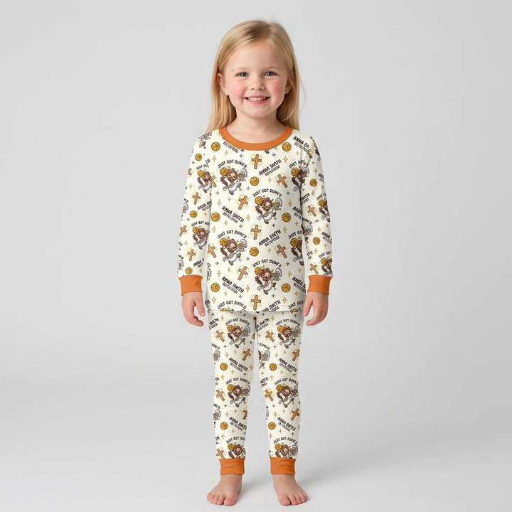 Personalized Baptism Just Got Dunk'd  Bamboo Two Piece Long Sleeve Pajama Set
