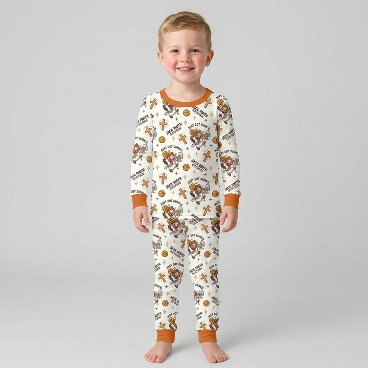 Personalized Baptism Just Got Dunk'd  Bamboo Two Piece Long Sleeve Pajama Set