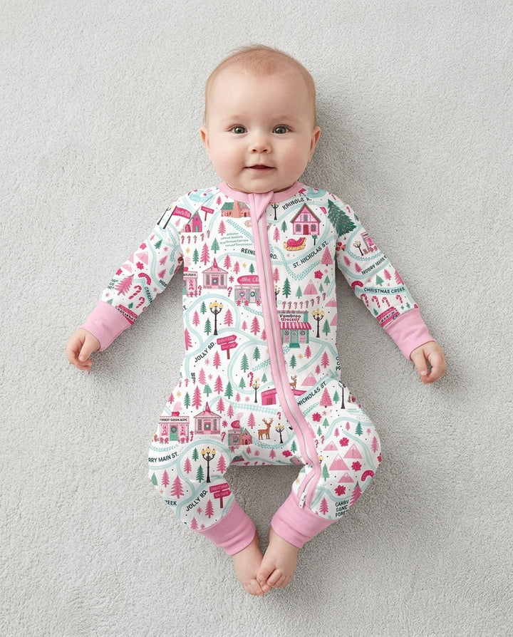 Whimsical North Pole Map Bamboo Convertible Zippy