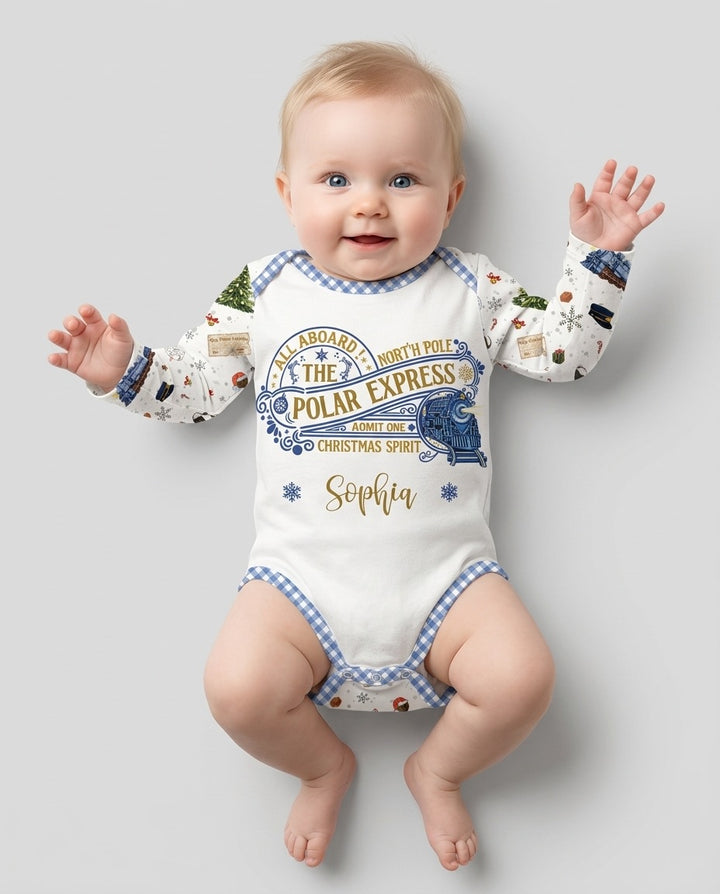 Custom Name North Pole Adventure Bamboo Bodysuit