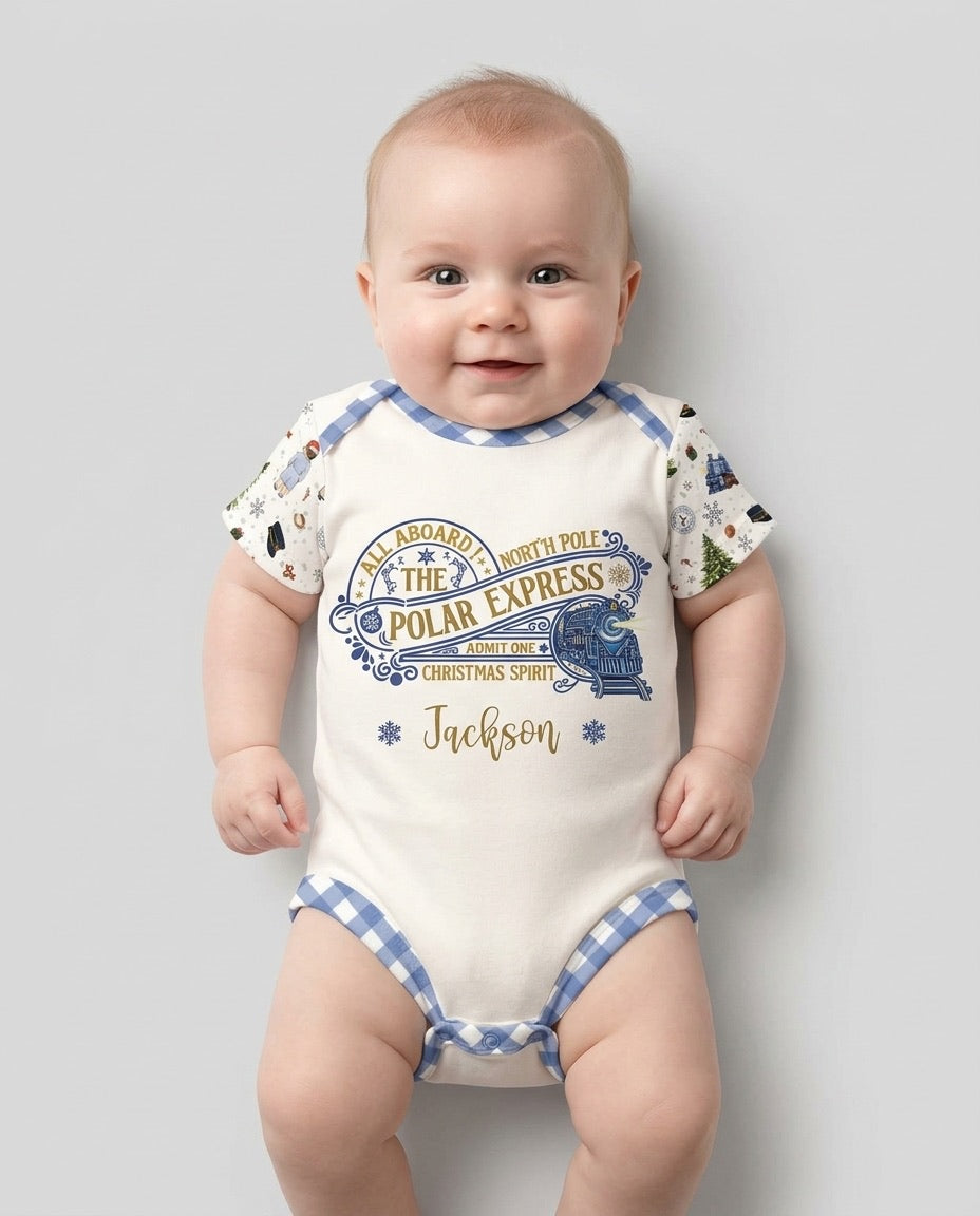 Custom Name North Pole Adventure Bamboo Bodysuit