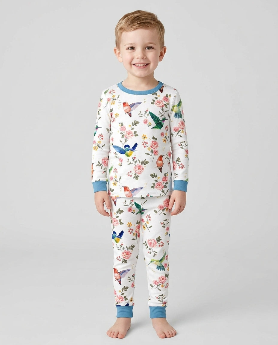 Template Bamboo Two Piece Long Sleeve Pyjamas Set