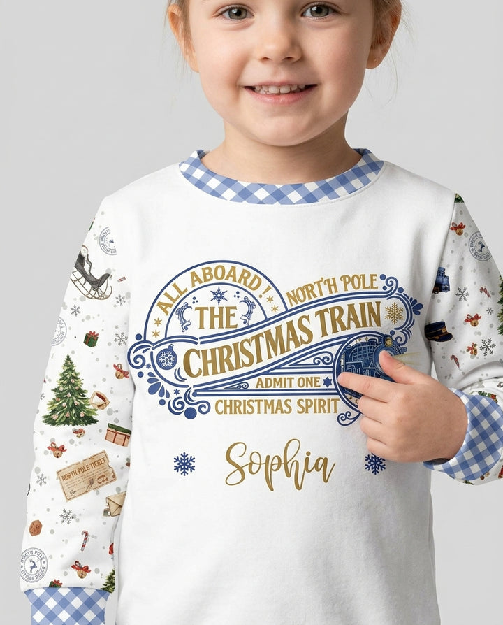 Custom Name North Pole Adventure Bamboo Crewneck Sweatshirt