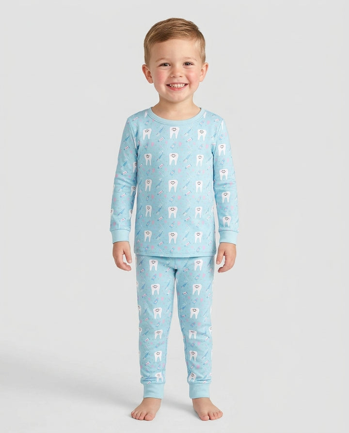 Template Bamboo Two Piece Long Sleeve Pyjamas Set