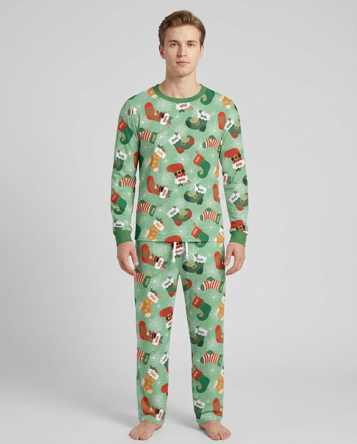 Christmas Crew Family Matching  Bamboo Men's Pajama Set