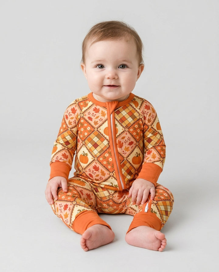 Fall Vintage Patchwork Bamboo Convertible Zippy