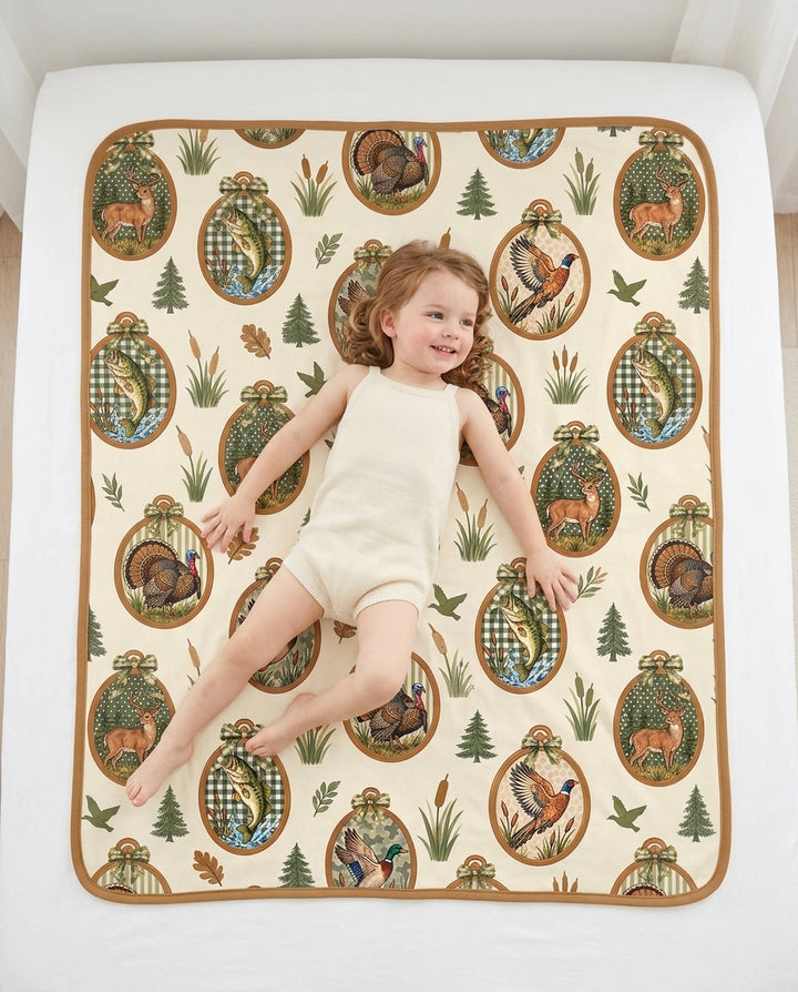 Hunting Season Family Matching Bamboo Blanket