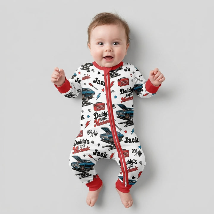 Custom Name Daddy's Little Mechanic Bamboo Convertible Zippy