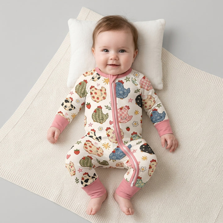 Playful Farm Chicken Bamboo Convertible Zippy