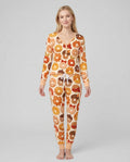 Cute Autumn Donut Bamboo Women Pajama Set