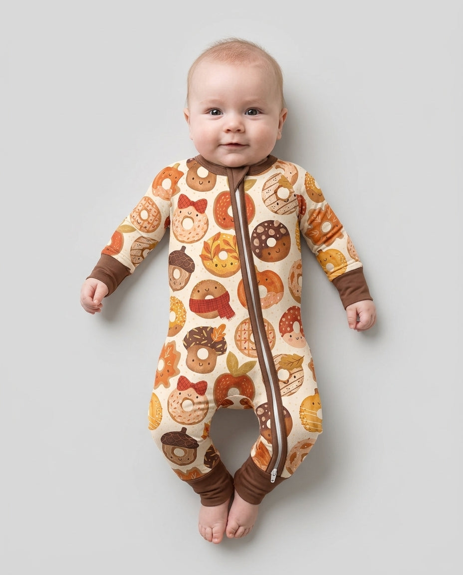 Cute Autumn Donut Bamboo Convertible Zippy