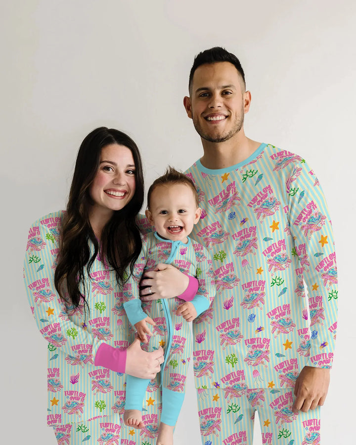 Turtley Over It Family Matching Bamboo Women Pajama Set