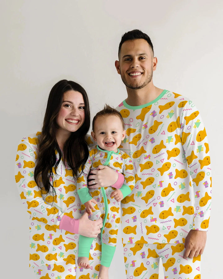 Cheesy Fishies Family Matching Bamboo Convertible Zippy