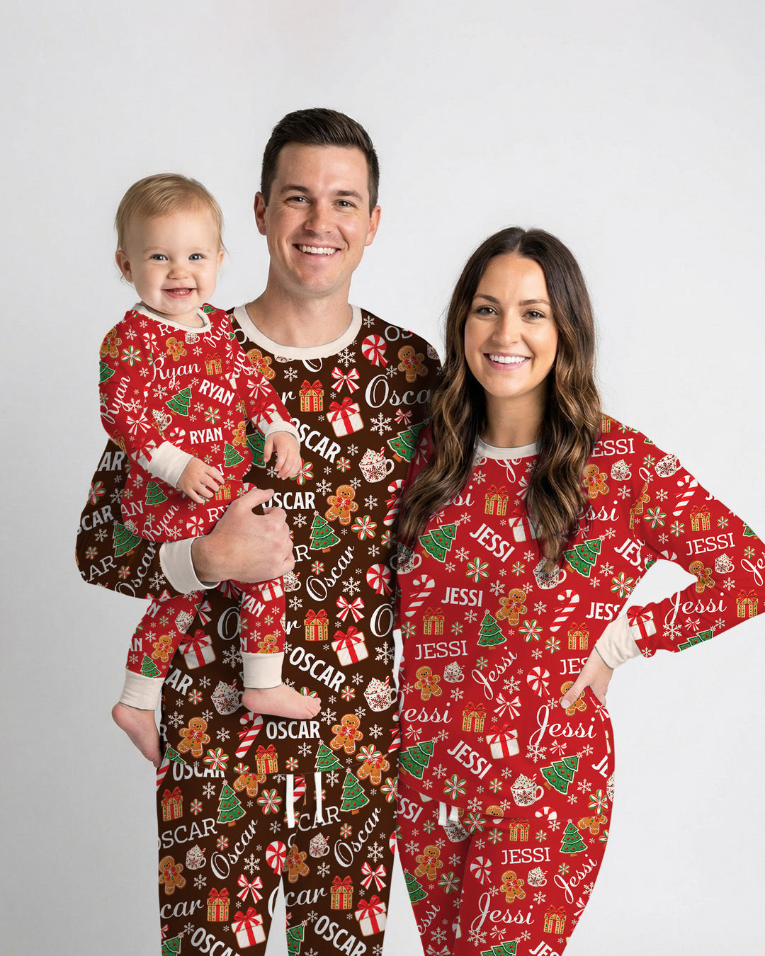 Merry Christmas Custom Name Bamboo Men's Pajama Set