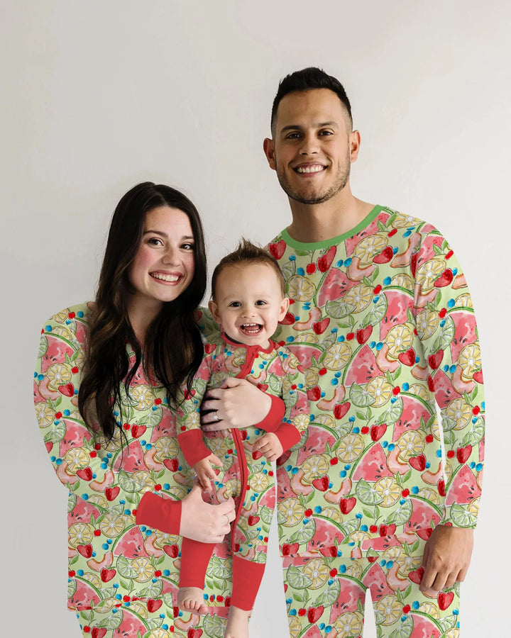 Sweet Summer Fruits Family Matching Bamboo Men's Pajama Set