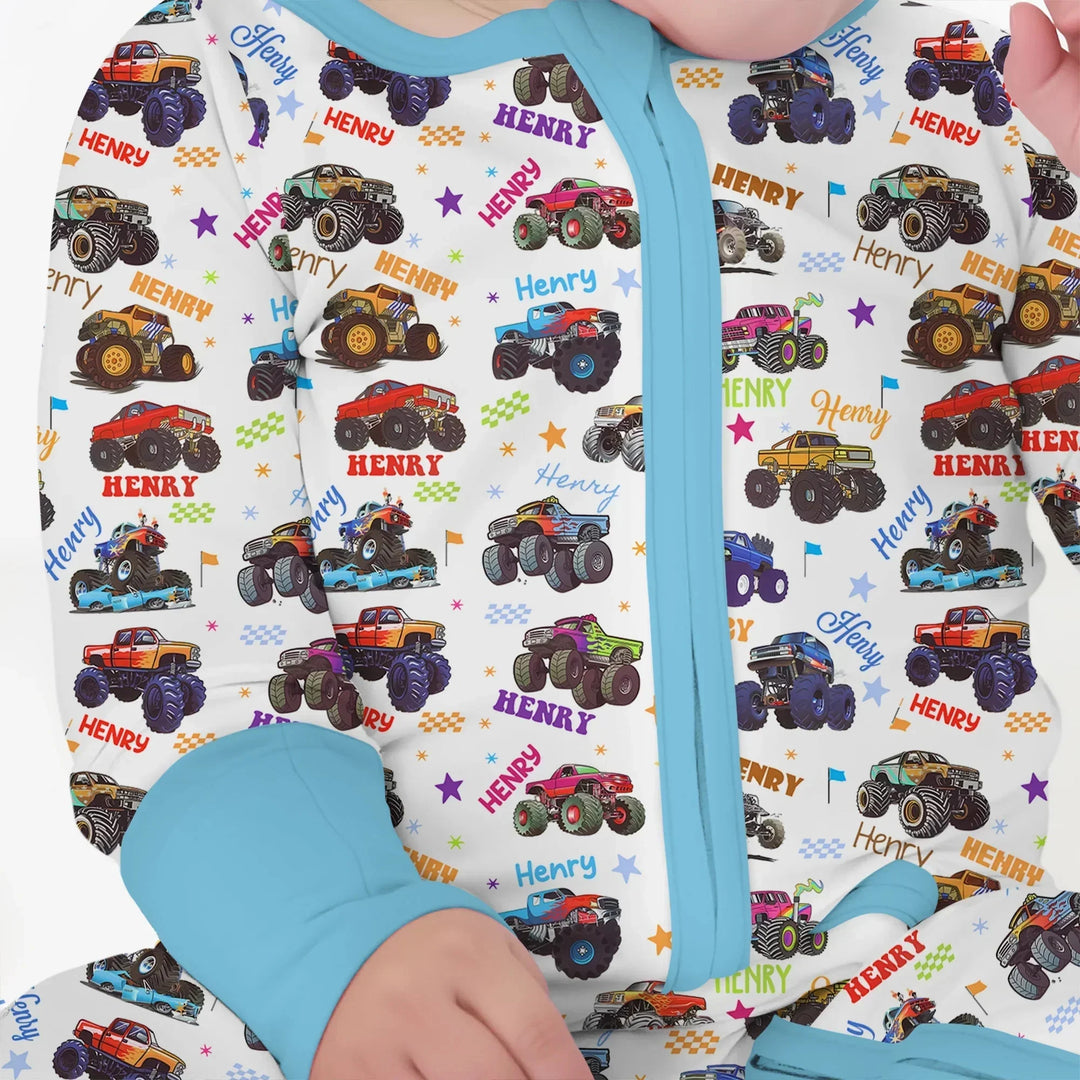 Monster Truck Custom Name Convertible Zippy , Monster Truck Custom Name Convertible Zippy - 0-3M