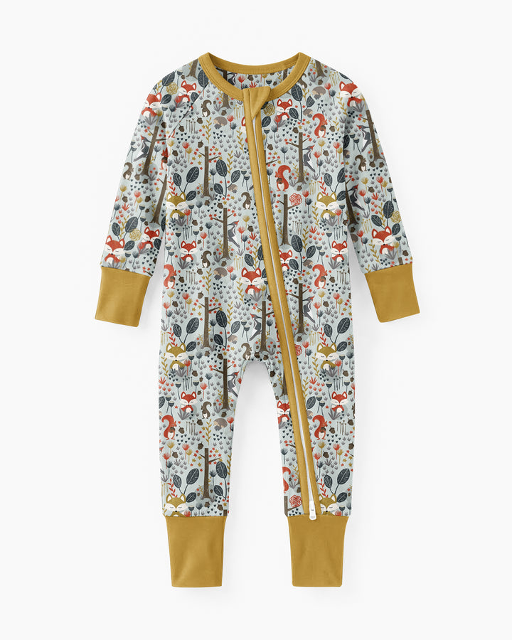 Rustic Woodland Foxes Bamboo Convertible Zippy