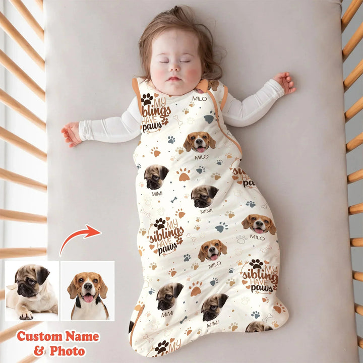 My Siblings Have Paws Sleep Bag 1.0 TOG , My Siblings Have Paws Sleep Bag 1.0 TOG - XS