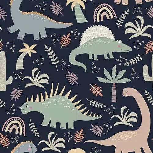Navy Jurassic Jungle Two Piece Short Sleeve Pajama Set , Navy Jurassic Jungle Two Piece Short Sleeve Pajama Set - 12-18M
