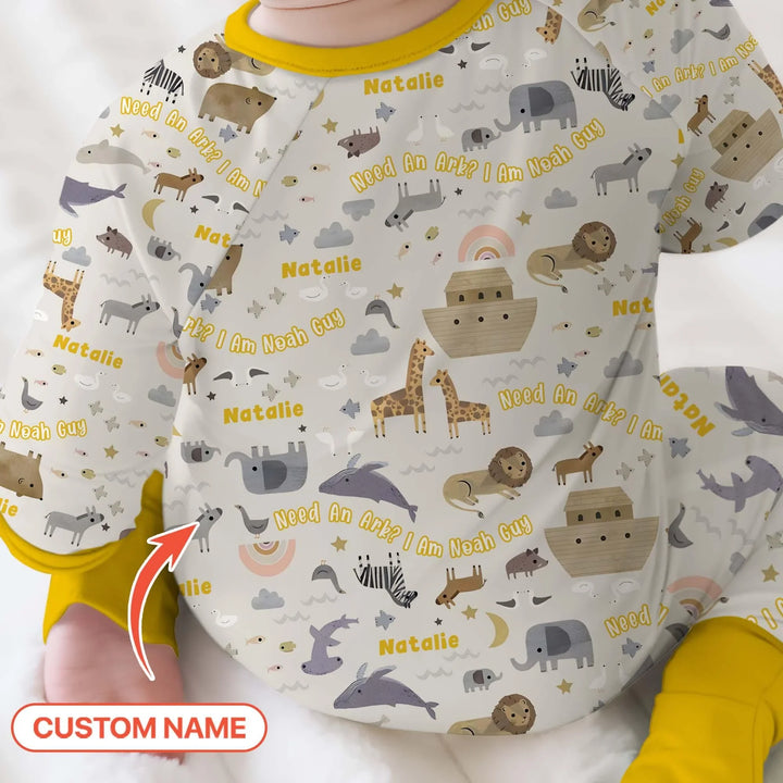 Need An Ark? I Noah Guy Custom Name Convertible Zippy , Need An Ark? I Noah Guy Custom Name Convertible Zippy - 0-3M