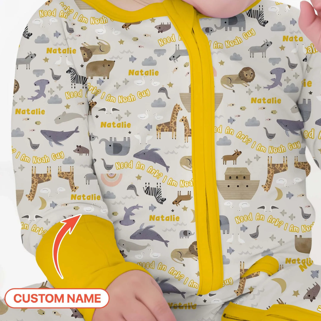 Need An Ark? I Noah Guy Custom Name Convertible Zippy , Need An Ark? I Noah Guy Custom Name Convertible Zippy - 0-3M