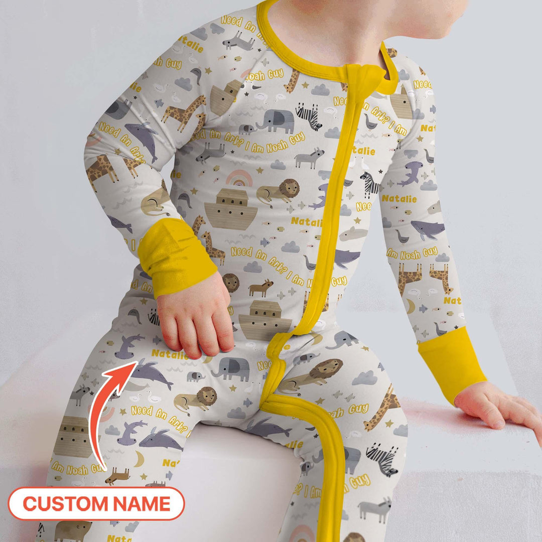 Need An Ark? I Noah Guy Custom Name Convertible Zippy , Need An Ark? I Noah Guy Custom Name Convertible Zippy - 0-3M