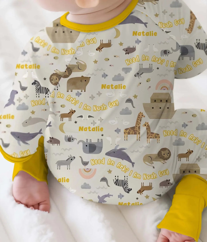 Need An Ark? I Noah Guy Custom Name Convertible Zippy , Need An Ark? I Noah Guy Custom Name Convertible Zippy - 0-3M