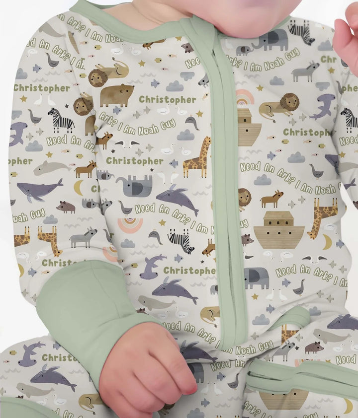 Need An Ark? I Noah Guy Custom Name Convertible Zippy , Need An Ark? I Noah Guy Custom Name Convertible Zippy - 0-3M