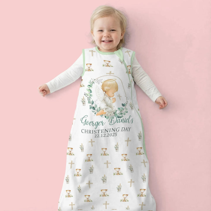 First Christening Day Custom Name Bamboo Sleep Bag
