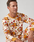 Gobble Turkey Fall Leaves Bamboo Men's Pajama Set