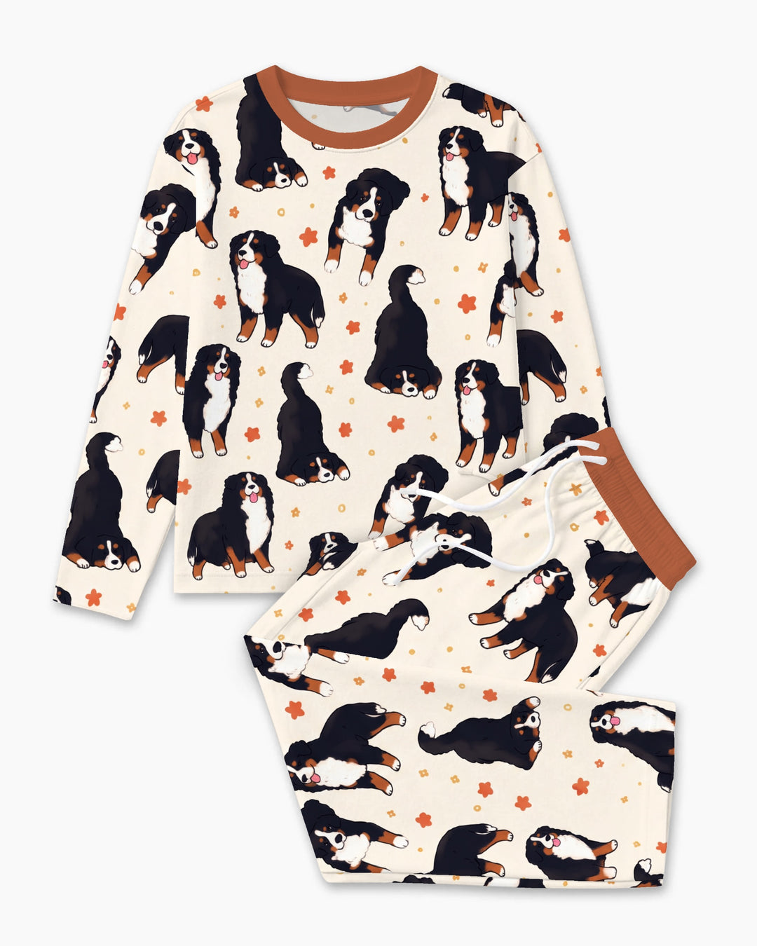 Playful Bernese Mountain Dog Moments Bamboo Men's Pajama Set