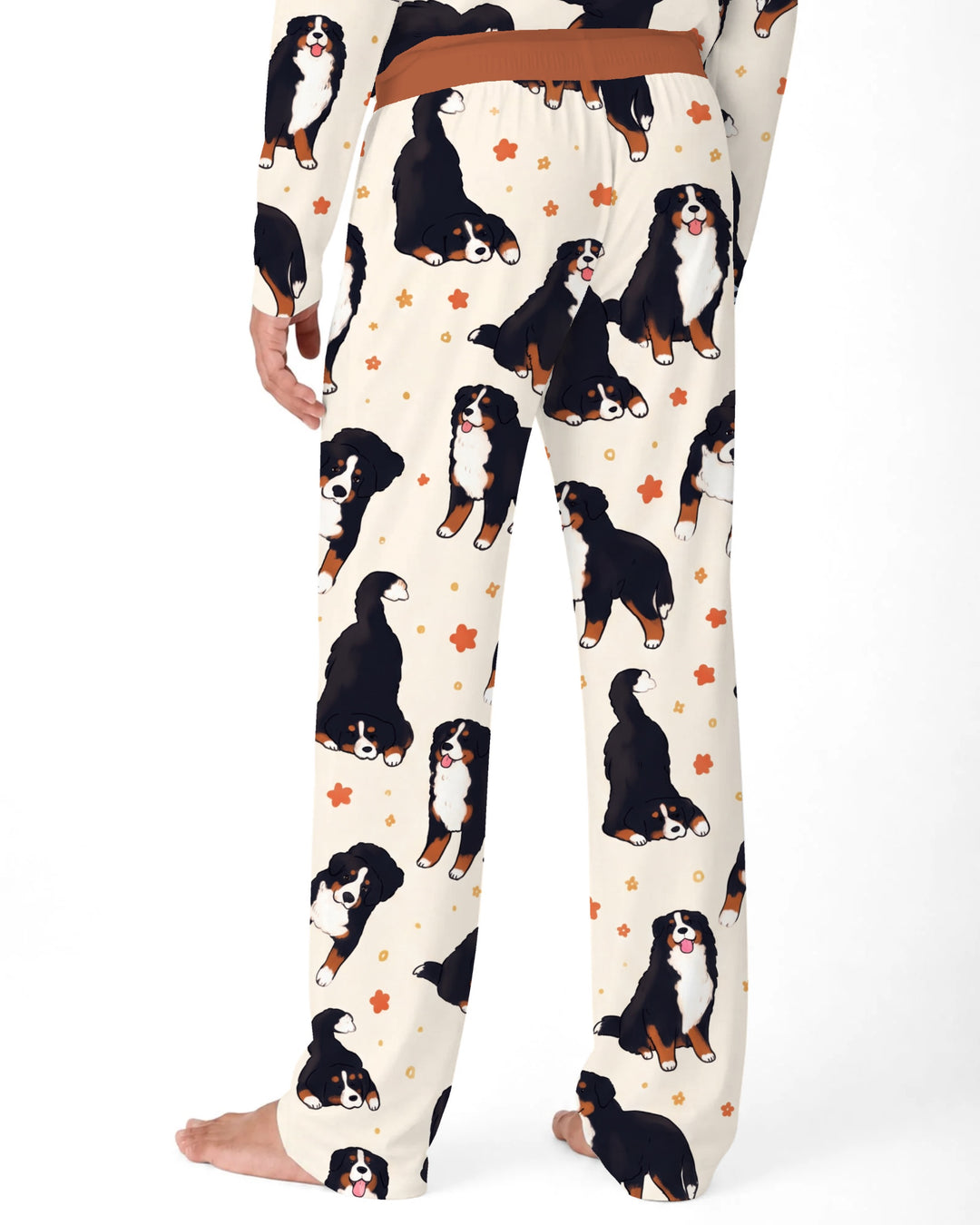 Playful Bernese Mountain Dog Moments Bamboo Men's Pajama Set