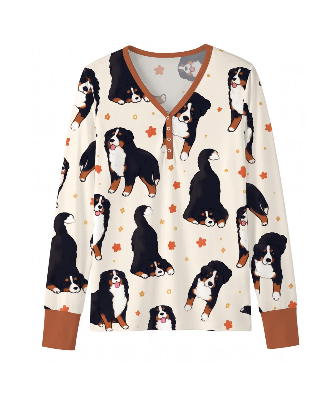 Playful Bernese Mountain Dog Moments Bamboo Women Pajama Set