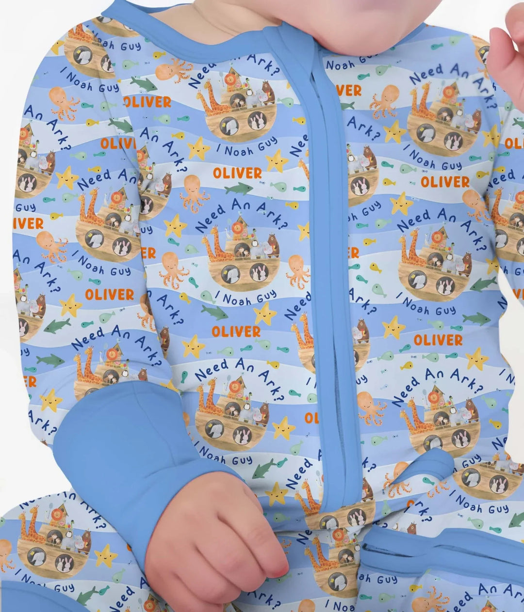 Noah’s Ark Custom Name Boy Convertible Zippy , Noah’s Ark Custom Name Boy Convertible Zippy - 0-3M